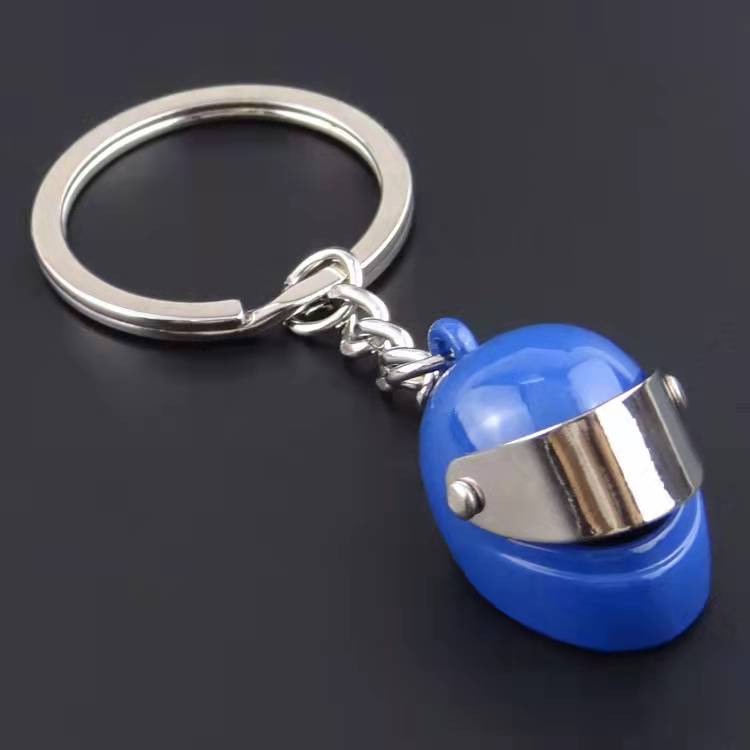 Motorcycle Helmet Keychain Metal Alloy Miniature Helmet Pendant Keyring Durable Lightweight Accessory for Keys and Bags