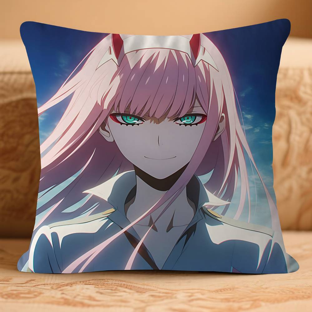 Anime DARLINGS In The FRANXX-X Pillow Case Removable Washable Cushion Cover – All-Season Soft Linen