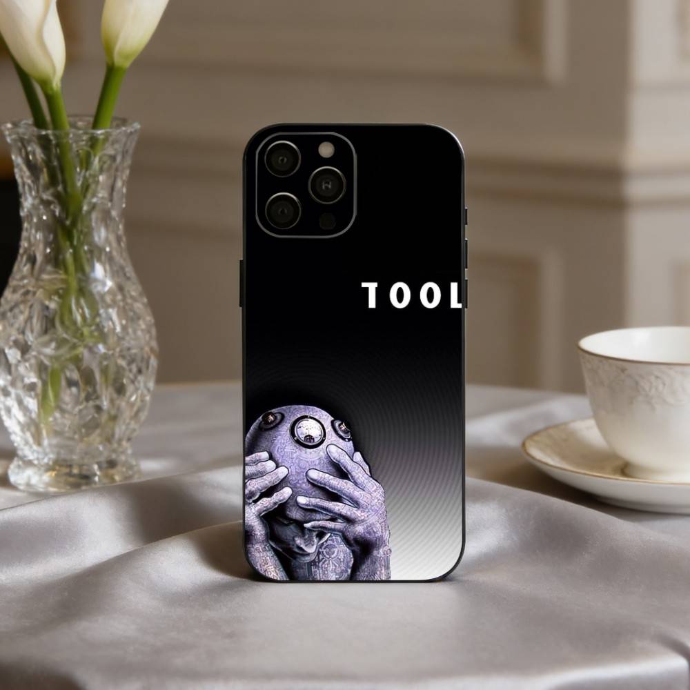cool B-Band T-Tool-L S-Schism-M Phone Case For iPhone 17,16,15,14,13,12,11 Plus,Pro Max,XS,Soft Silicone Black Cover