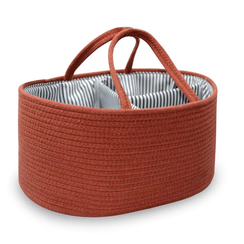 Miflame Cotton Rope Divided Storage Basket