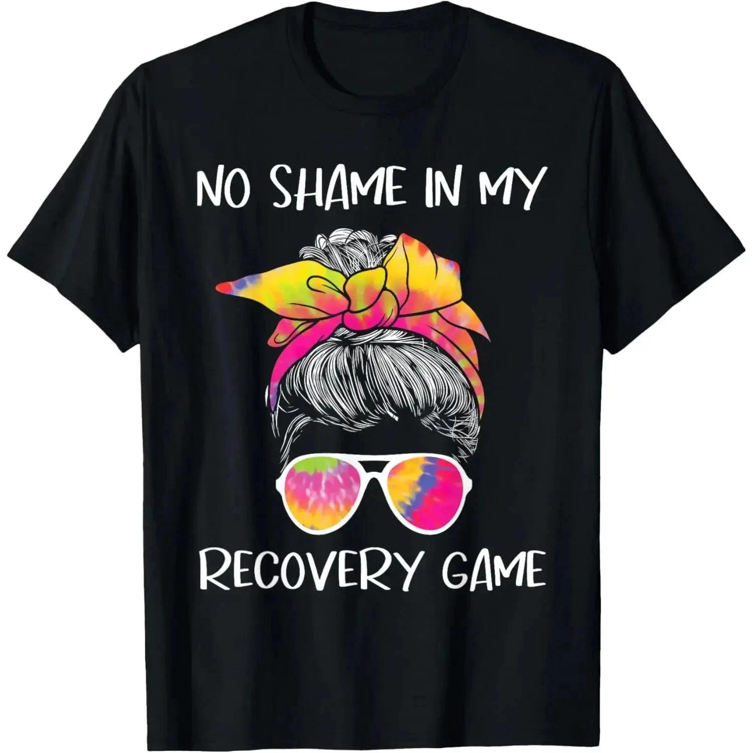 100% Cotton No Shame in My Recovery Game - Sobriety AA NA Anniversary T shirt 3XL