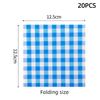 20 Sheets Colorful Gingham Disposable Paper Napkins Soft Absorbent For Picnics Birthday Wedding Holiday Table Decorations
