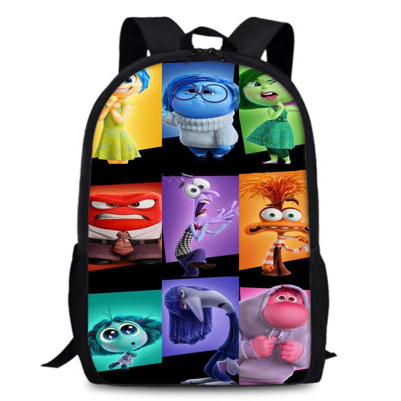 Spacious 15-inch Inside Out 2 Backpack Durable Oxford Cloth School Book Bag