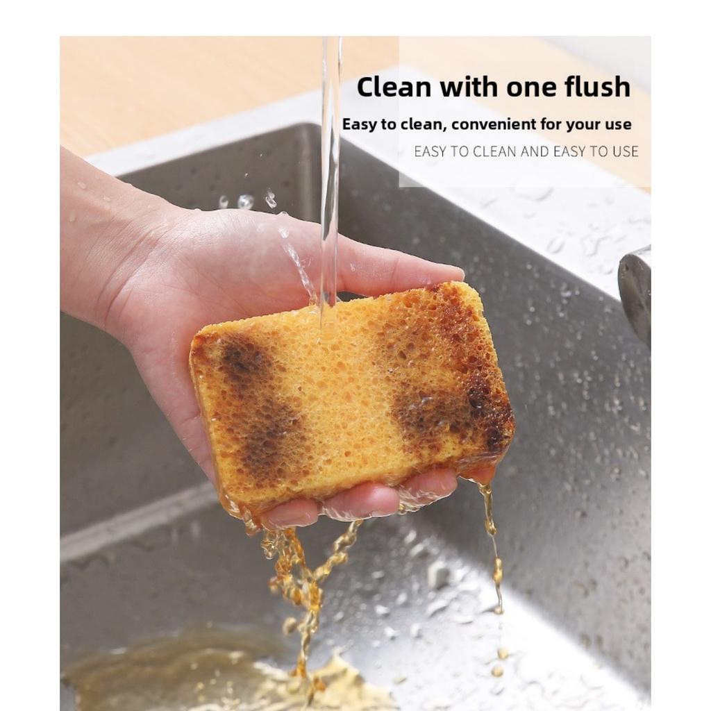 Natürlicher Holzzellstoff Baumwolle Spülschwamm, Verdickter Küchenreinigung Spülschwamm, Saugfähiger Holzzellstoffschwamm, Scheuerschwamm