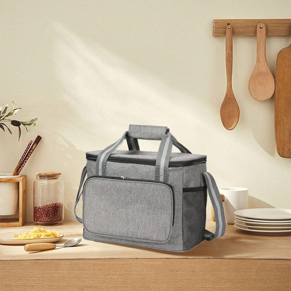 Handheld Thermal Lunch Bag 15L Cooler Lunch Box Durable Insulated Cooler Bag  Picnics