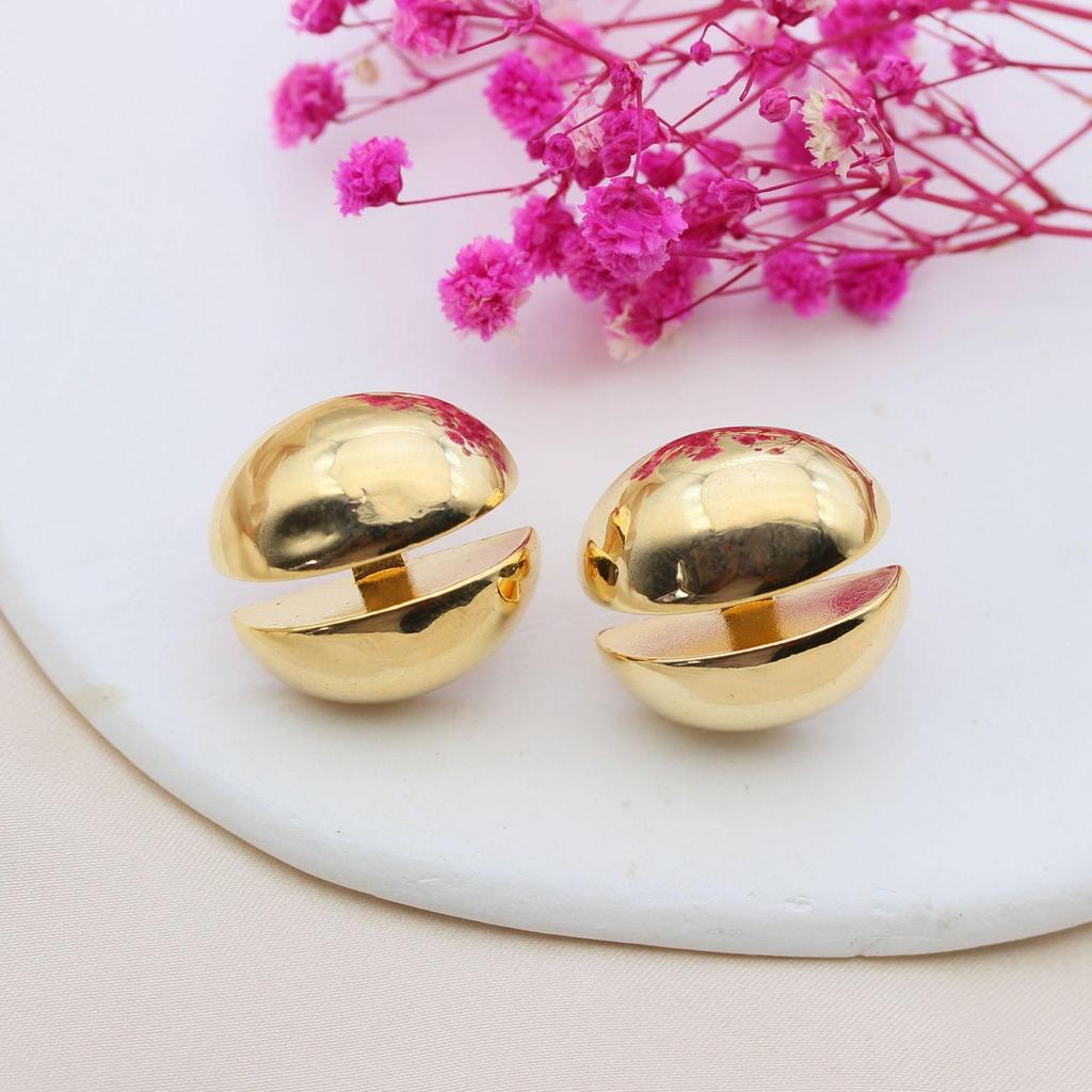 Europäische & Amerikanische Metallkugel H-förmige Damenmode Ohrstecker