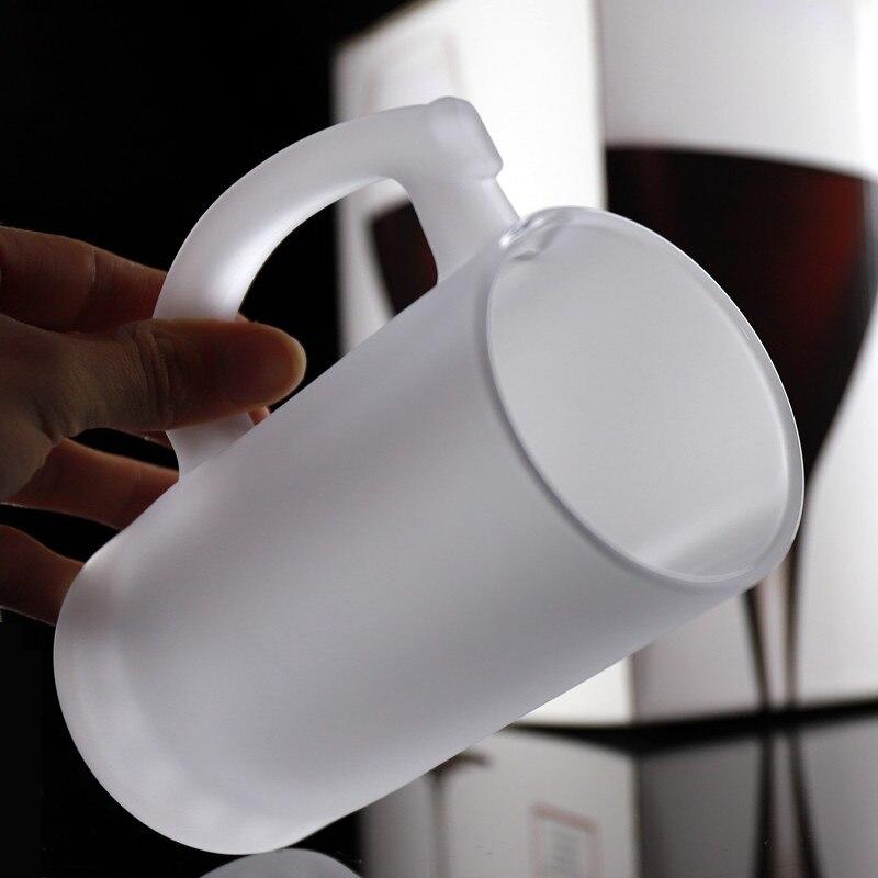 Ice Cup Huge Capacity Grinding Handle Glass Heat Resistant And Beautiful Wine Beer Mug