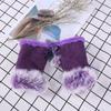 Thicken Warm Fingerless Mittens Suede Wrist Warmers Y2K Leopard Print Gloves  Women