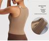 Women's Breathable Push-Up Shaping Sports Vest with Integrated Cups - Elastic Yoga Fitness Top