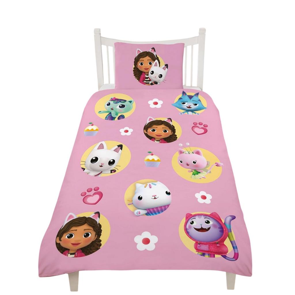 Gabby´s Dollhouse Reversible Gabby and Friends Duvet Set