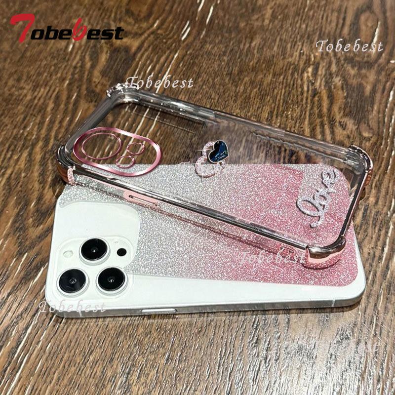 3D Love Shockproof Glitter Plating Case for Huawei Nova 14 Ultra 13 12 11 10 9 8 7 Pro SE Silicone Cover