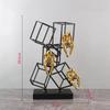 Minimally Abstract Metal Frame, Thinker, Character Art Decoration, Decoration, Living Room Sculpture, Home Decoration