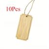 10Pcs Blank Bamboo Square Small Hanging Tag Decorative Hanging Tag for Car Interior Flower Basket Gift Box Clothing Accessories Hanging Tag Decoration