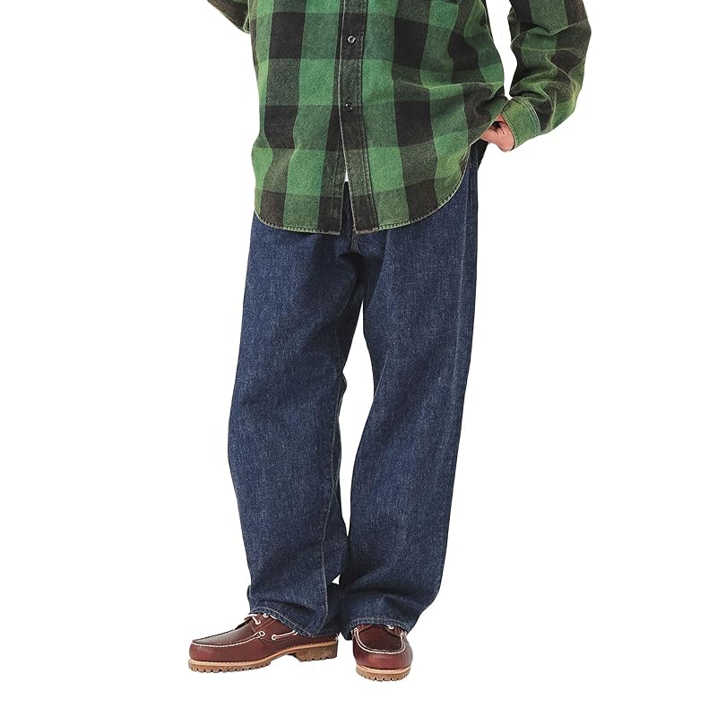 

[Beams] jeans wide fit denim pants men s INDIGO S 11210299791
