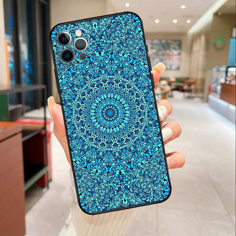 Mandala Geometric Pattern Phone Case For iPhone 17 16 15 14 13 11 12 Pro Max mini 16 Plus 16e 17 Air Protective Cover