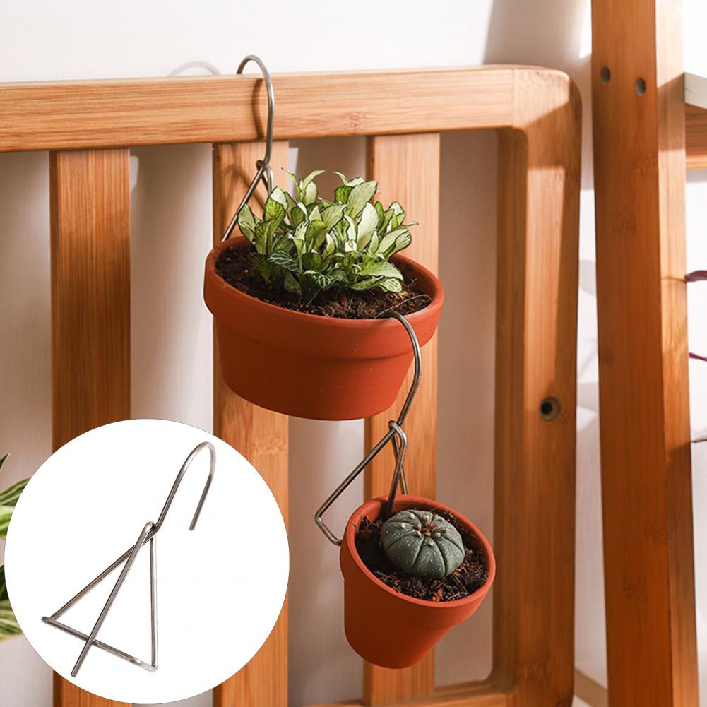 TerracottaPots Hangers Metal Anti Rust Hanging Potting Rack Hook Pots Hangers Planter Hanger For Hanging Flower Pot