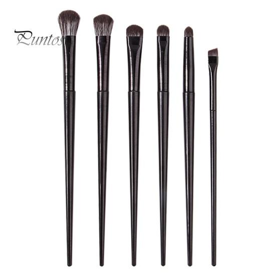 

6 шт. набор кистей для макияжа глаз для начинающих с мягкой щетиной, универсальные кисти для теней, подводки для глаз, детализации 1 Set