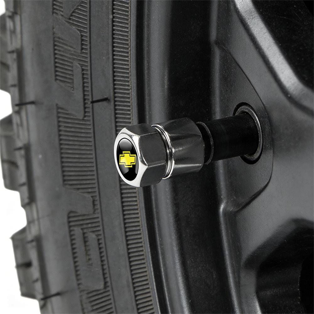 Diamond Stem Cover 4PCS Car Wheel Tire Valve Caps Badge Accessories For Chevrolet Spark Aveo Trax Malibu Equinox Impala Cruze