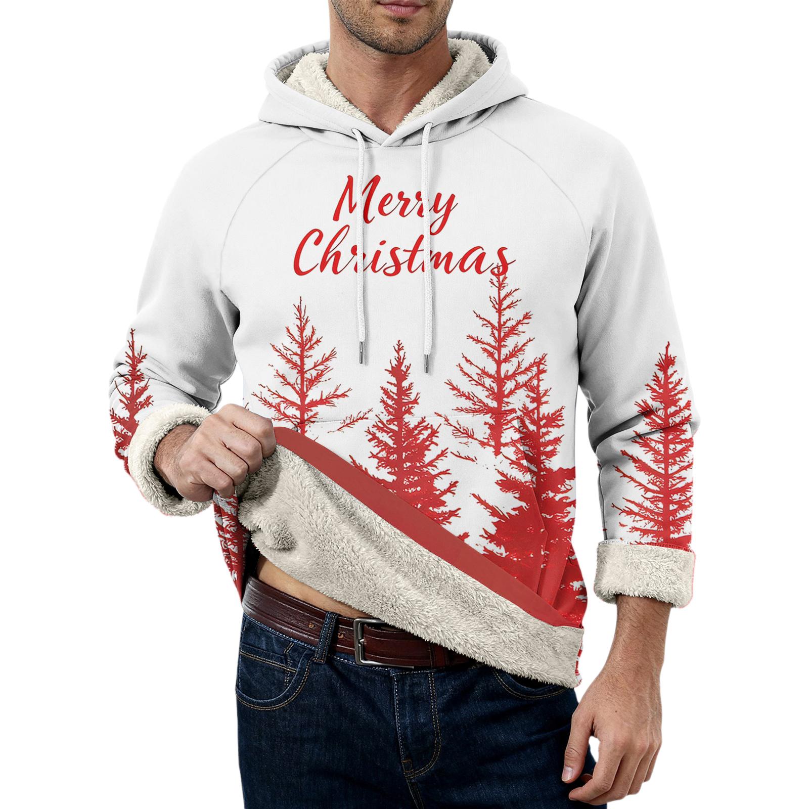 

Мужская повседневная флисовая толстовка с длинным рукавом и карманами XL белый