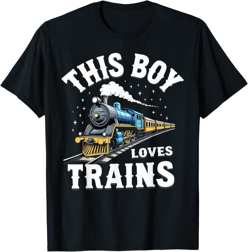 This Boy Loves Trains T Shirt