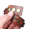 Adjustable Alloy Buckle Brown  Wrap Bangle Punk Snap Bracelet Cuff Bracelet Leather Wristband