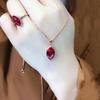 Purple Gold Zircon Ring Women'S Luxury Personality Fashion Elegance Temperament Rose Gold Plated Live Ring