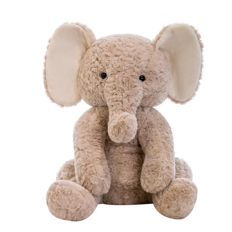 Adorable Grey Elephant Plush Toy Soft Cartoon Animal Stuffed Doll Perfect Gift For Kids