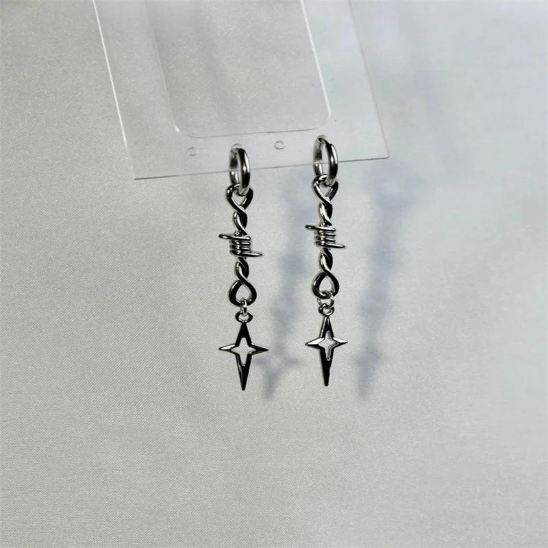 Classic Star Earrings | Grunge Jewelry Hypoallergenic Y2k Goth Edgy Alt Fairy Punk Aesthetic Dangly Chunky Coquette Minimalist