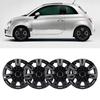 4PCS Hubcap Wheel Cover Replacement R16 Hub Caps Snap On 16 Inch Universal Wheel Rim Cover for Cars Trucks SUVs Black