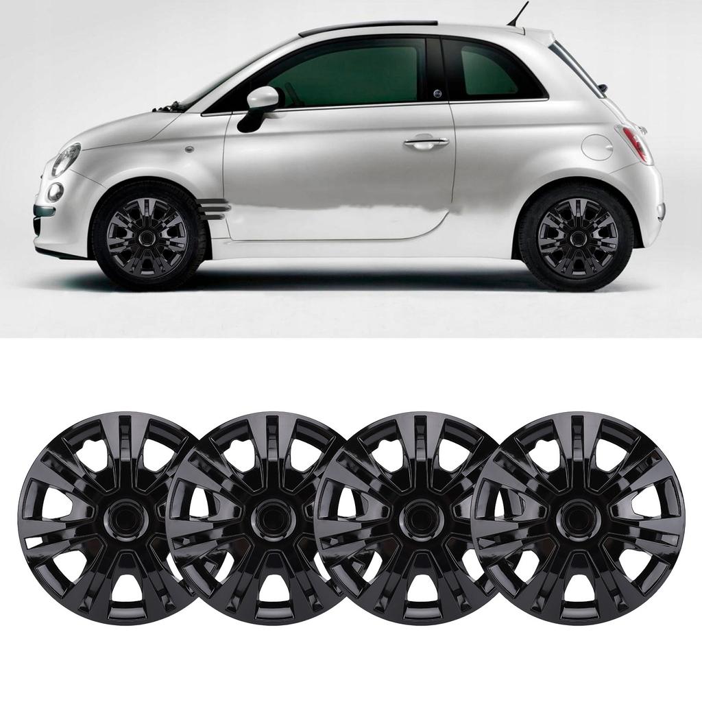 4PCS Hubcap Wheel Cover Replacement R16 Hub Caps Snap On 16 Inch Universal Wheel Rim Cover for Cars Trucks SUVs Black