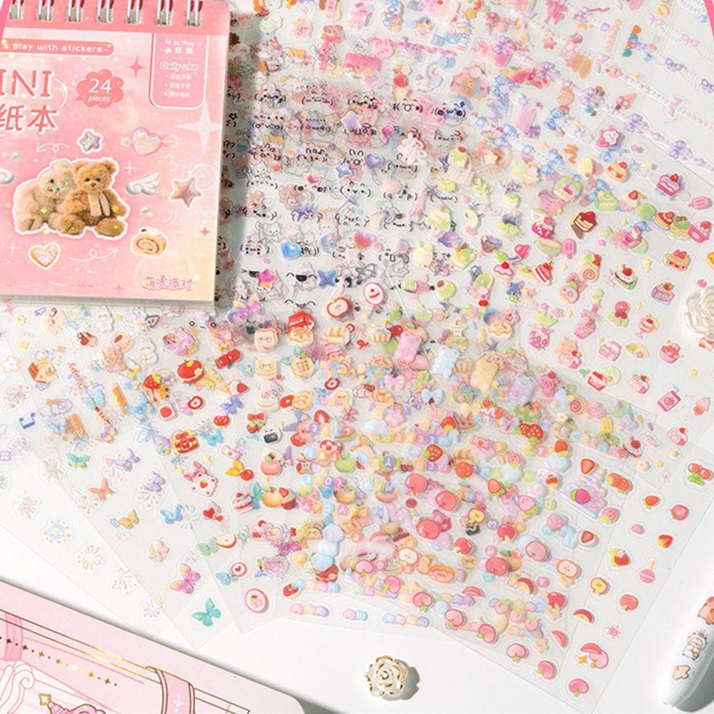 24 Stück DIY Nagelsticker Selbstklebende Cartoon-Sticker Mode Tassen-Sticker Für Nagelkunst-Dekoration