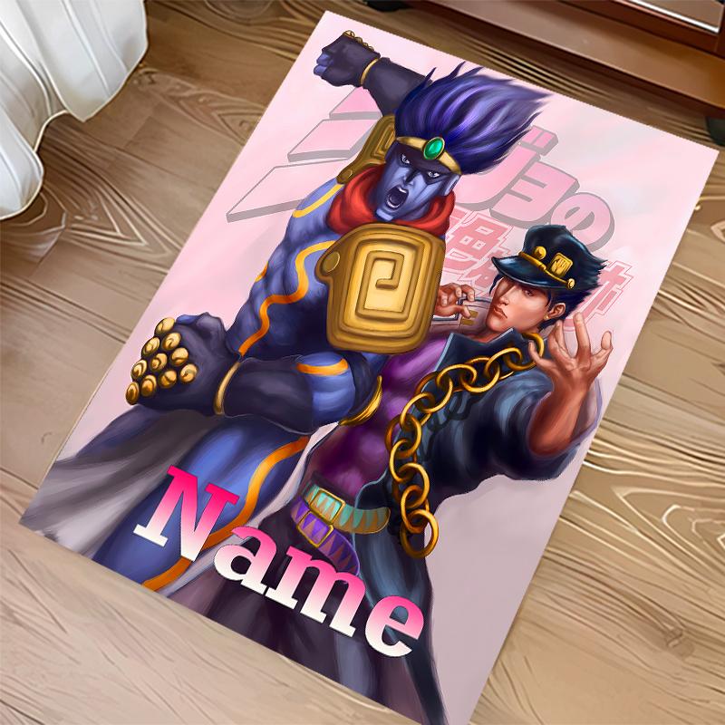 Custom Personalization JoJo's Bizarre Adventure Print Area Rug - Soft, Washable Non-Slip Indoor Mat,Living Room,Home&Office Decorative Rug