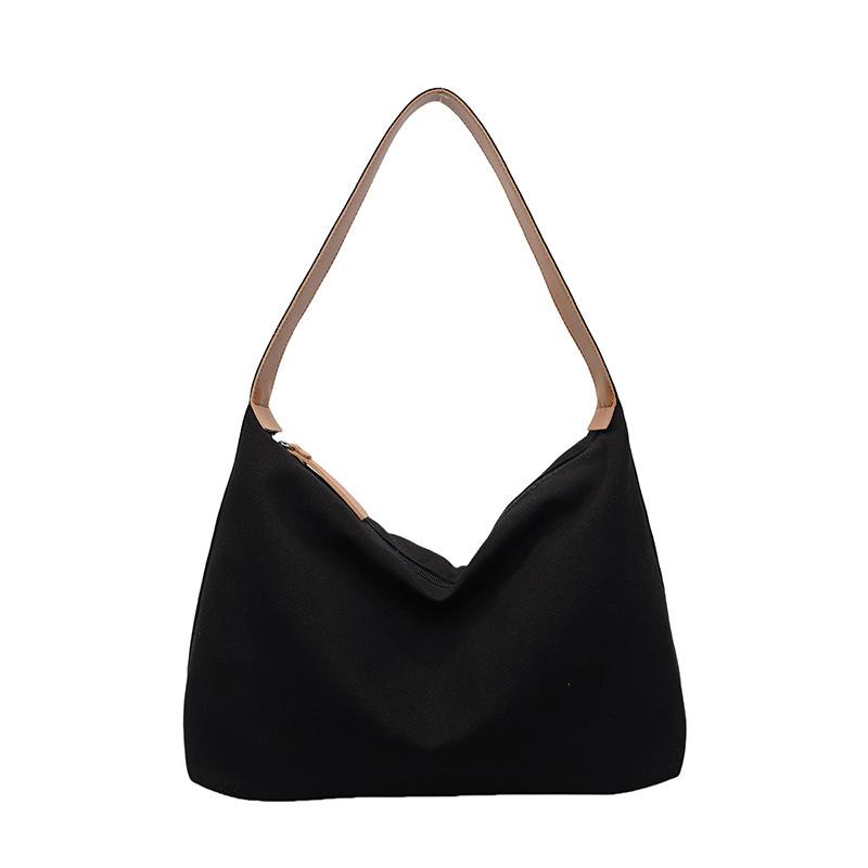 

Tote bag new fashion canvas bag women s large capacity leisure work shoulder messenger bag handbag чёрный