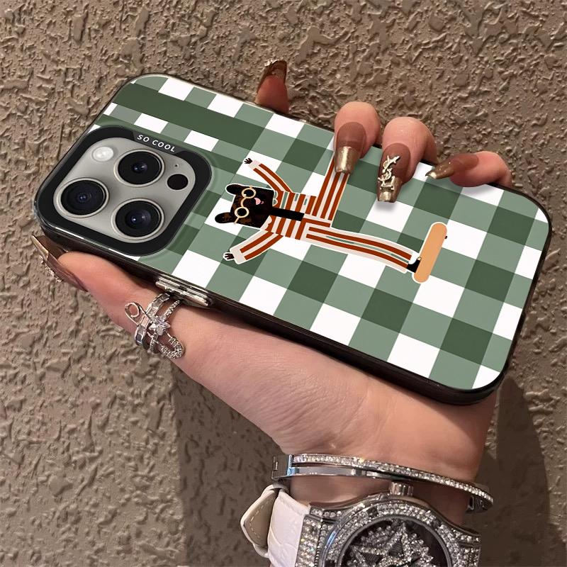 Cute Lazy Lying Gray Cat Hard Frosted Case for iPhone 17 Air 16 E 15 14 Plus 13 12 Mini 11 Pro Max Acrylic Sheet Silicone Cover