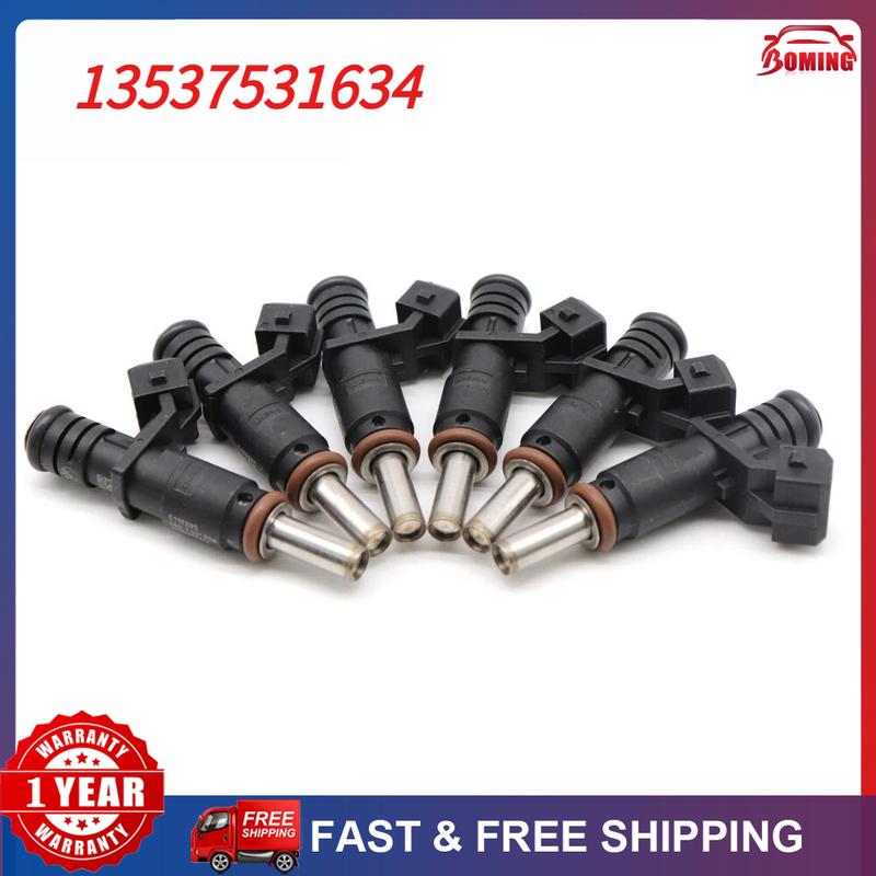 6x Car Fuel Injectors Nozzle 7531634 13537531634 Fit For BMW 128i 325i 330i 328i 330i 525i 528i 530i X1 X3 X5 Z4 2.0 2.5 3.0L