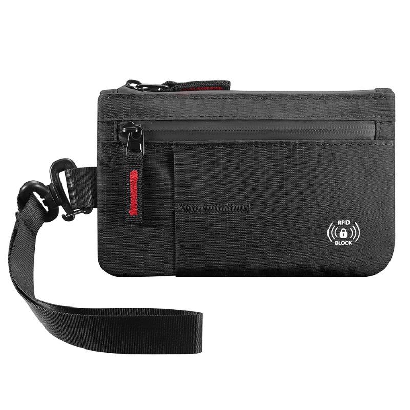 Travel abroad RFID anti-theft swipe card bag passport bag multi-function key bag wallet neck bag