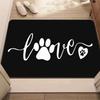 Pet Lover Paw Print Door Mat Home Sweet Home Funny Quote Love Pattern Non-Slip Entrance Mat Decorative House Floor Area Rug
