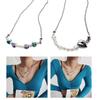 Bohemian Beaded Irregular Pendant Necklace Colored Round Bead High-Grade Crystal Necklace Summer Resin Necklace Jewelry