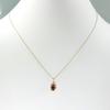 and My Jewelry 10K Yellow Gold Garnet Pendant Oval Cabochon Cut 3017 [Your Box] Necklace, "January Birthstone"