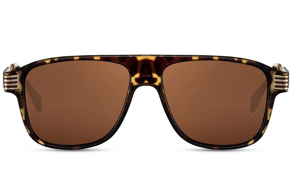 Sluneční brýle MARQEL Hnědé želvovinové UV400 L6141