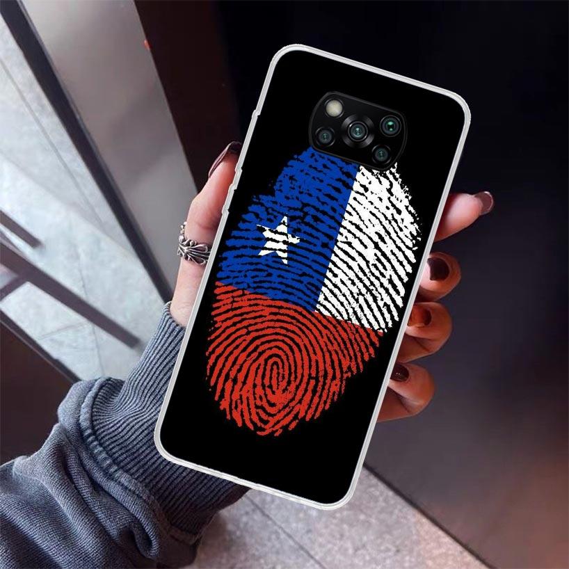 Chile Flag Phone Case For Xiaomi Poco X7 X6 X5 Pro F7 Ultra Redmi 15C 15 13 13C 12 12C 10 10A 10C 9 9A 9C 9T Shell Poco X7 X6 X5