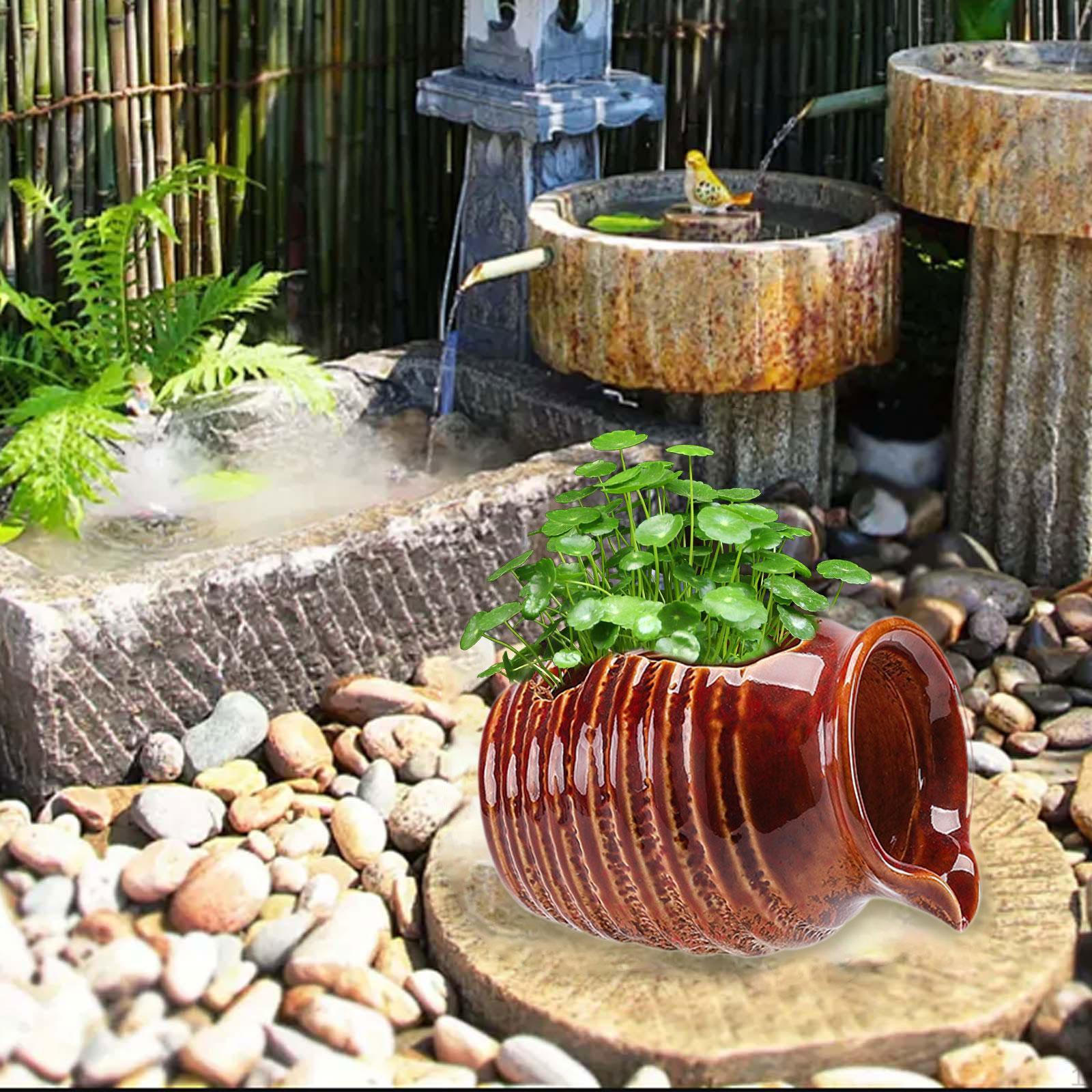 

Керамічний горщик для фонтану для зовнішнього аксесуара для печери Бетта червоний