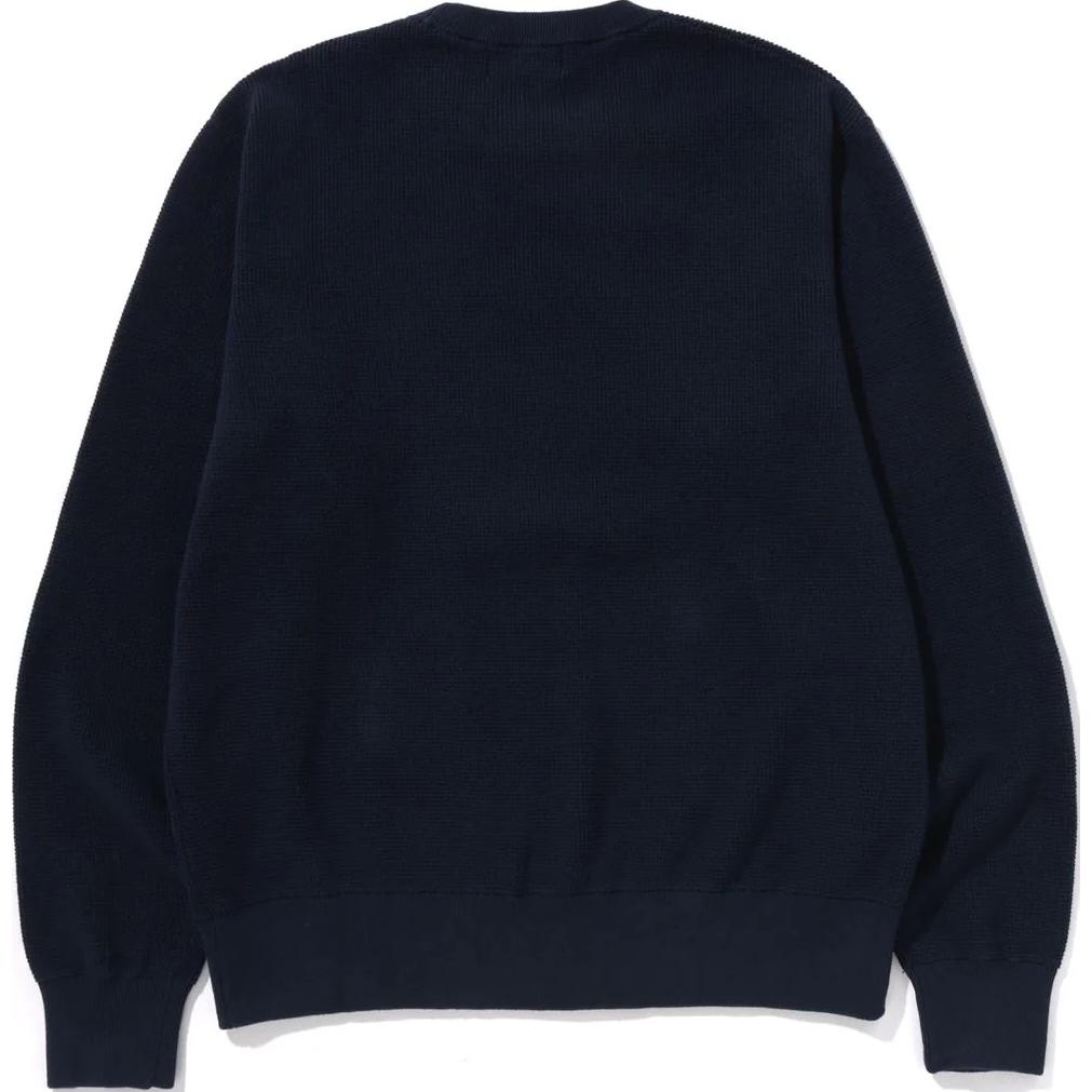 Bape College Waffle Sweter z okrągłym dekoltem 1L30-120-002
