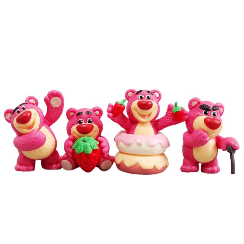 

Lotso 4pcs Pvc Figures, Adorable Car Accessories And Desk Decorations For Toy Story Fans