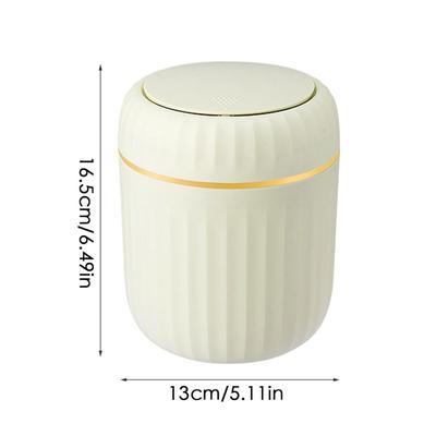 Schreibtischpresse Mülleimer Kunststoff Mini Mülleimer mit Deckel Kaffeetisch Büro Wohnzimmer Arbeitszimmer Geruchsresistent Haushaltswaren