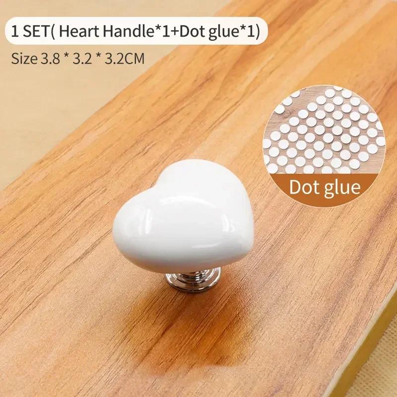 Heart Shaped Toilet Press Button Cute Rabbit Toilet Drain Button Tank Push Switch Nail Protector Love Button Bathroom Accessori
