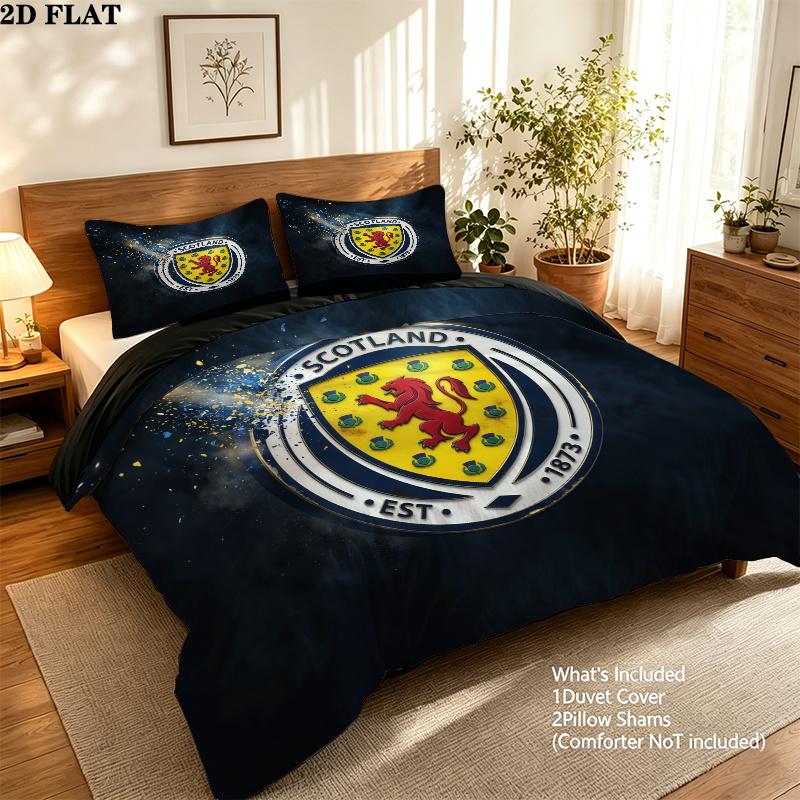Scotland Pattern Bedding Quilt Set  Home Decoration  Gift (1 * duvet cover + 2 * pillowcase  without core)