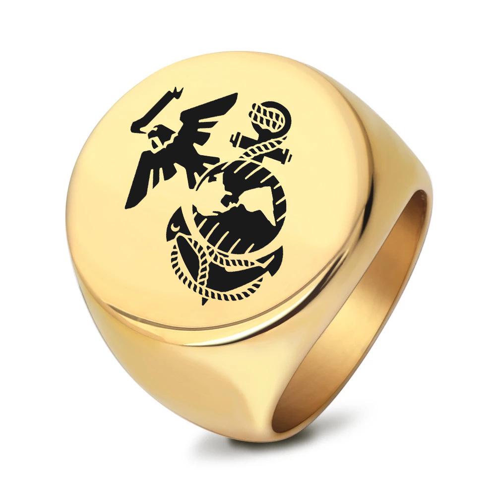 22MM Laser Engraved Dove of Peace Stainless Steel Ring for Women