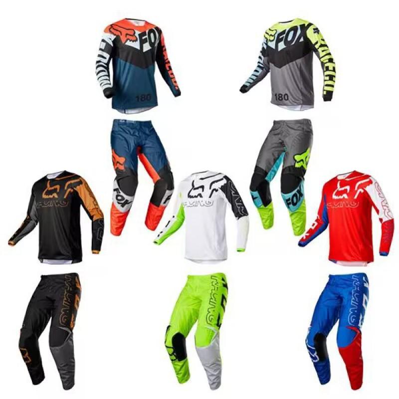 FOX Off-Road Downhill Cycling Jersey Set Breathable Quick-Dry Mountain Bike Motocross Apparel Unisex