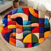 Abstract Geometric Printed Circular Carpet Visual Illusion Carpet Anti Slip Entrance Door Mat Living Room Bedroom Decoration Rug